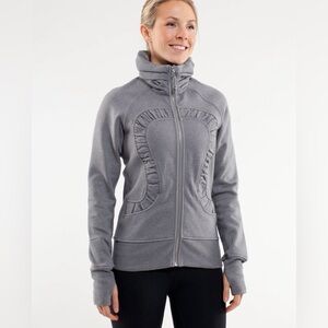 🩶 Lululemon Cuddle Up Jacket Size 4 Heathered Blurred Grey / Blurred Grey
